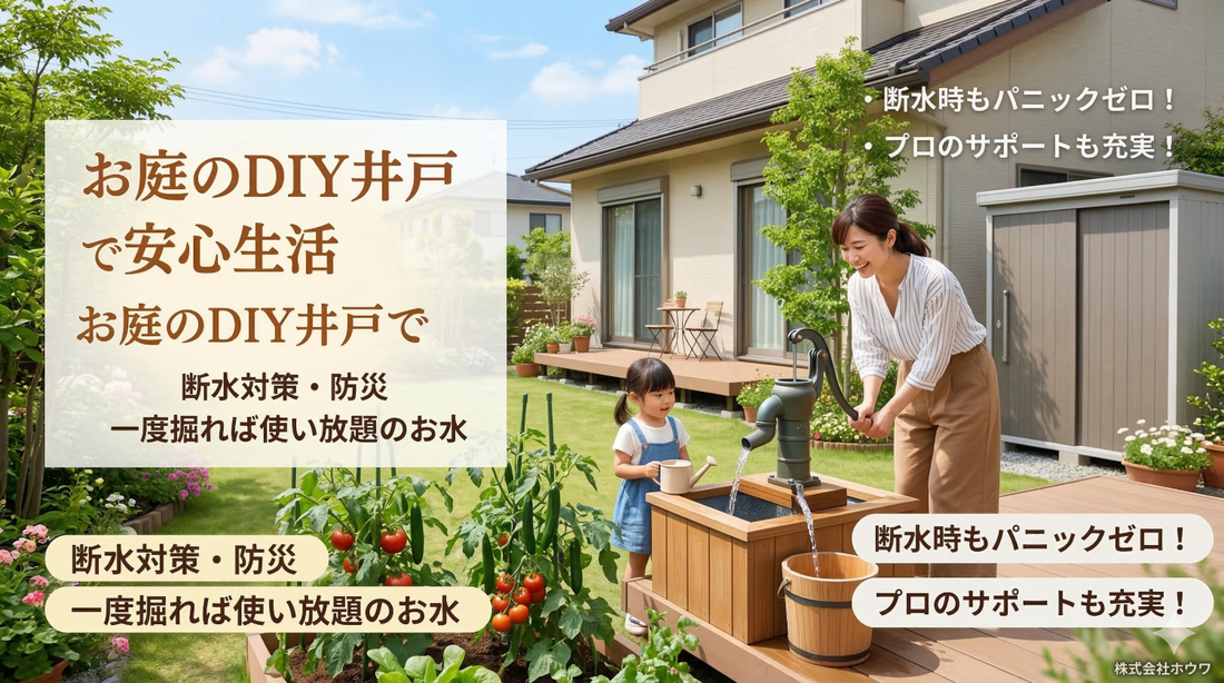 【防災・断水対策】庭に井戸でパニックゼロ！