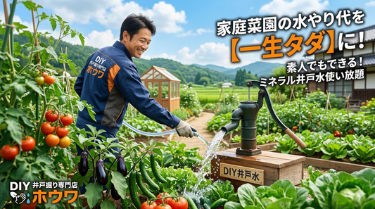 【水道代ゼロ】家庭菜園の野菜が喜ぶ！素人でもできる「DIY井戸掘り」完全ガイド