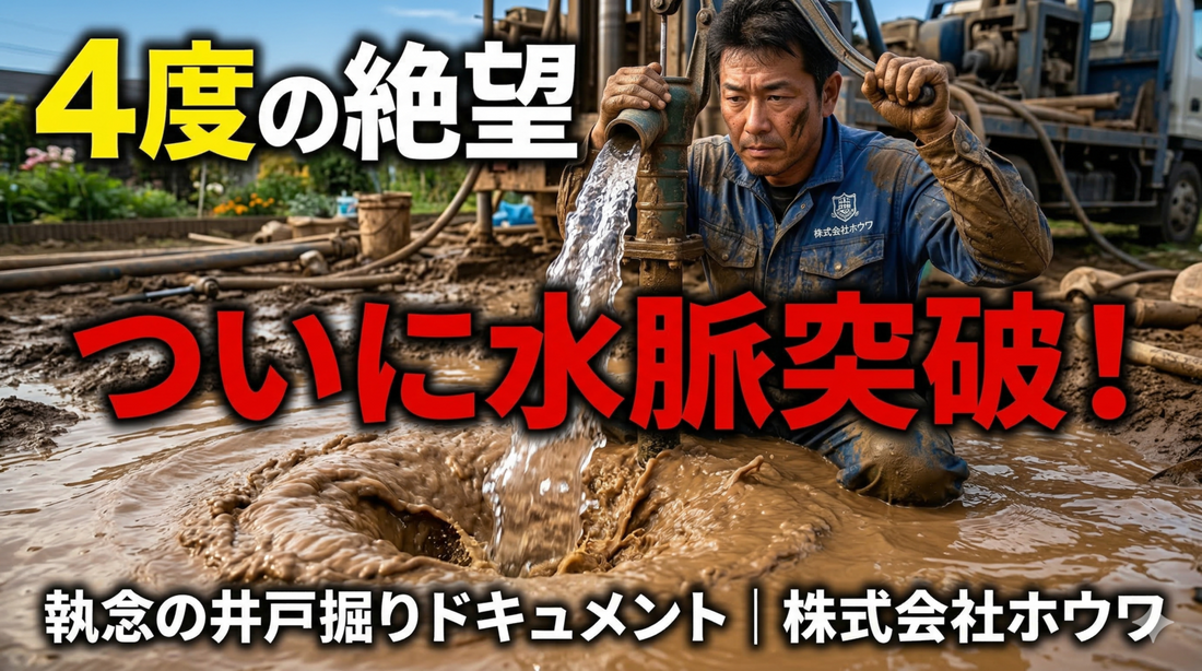 【井戸掘りドキュメント】4度の失敗と地中障害物を乗り越えた！執念の打ち込み井戸施工記録